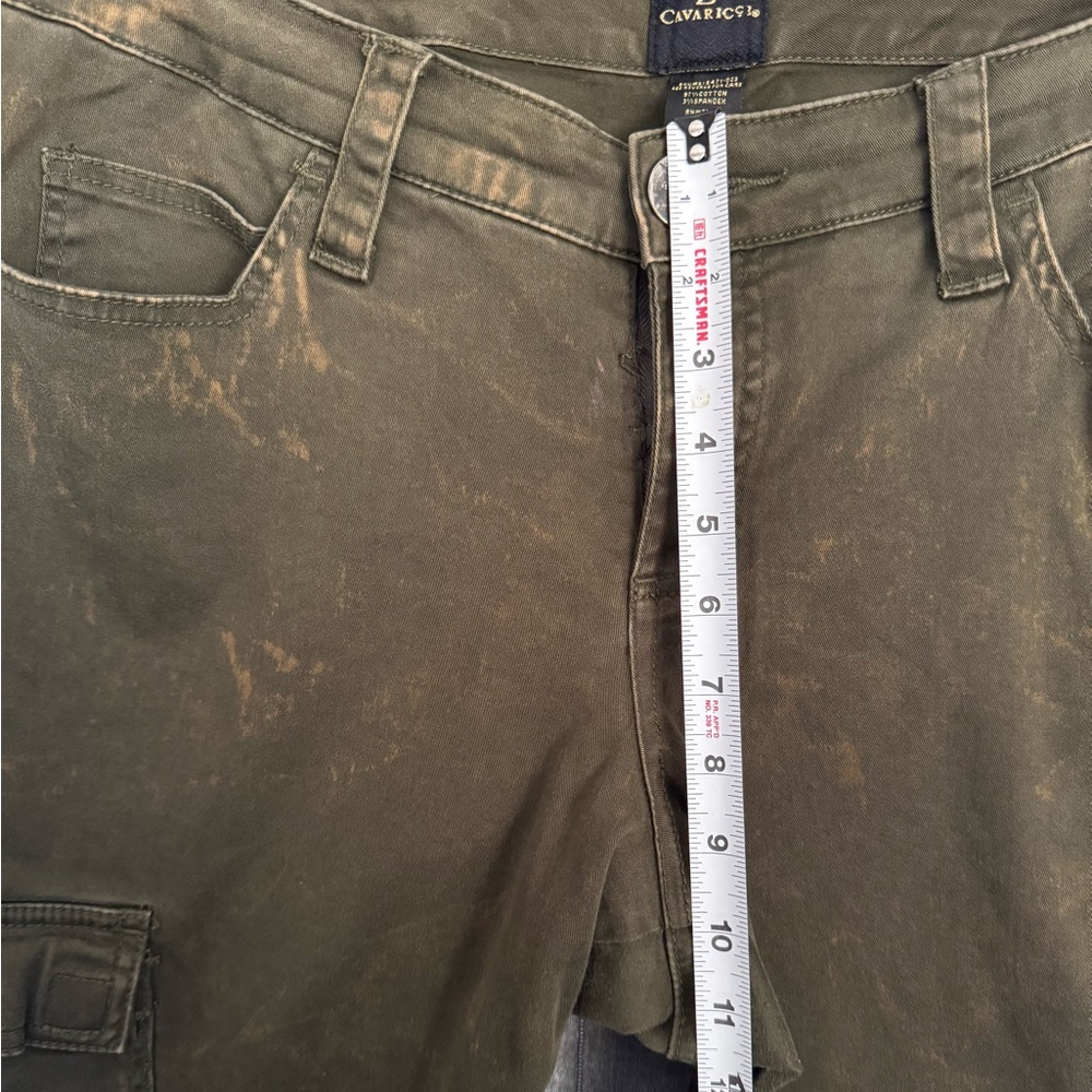 Y2K Grunge Distressed Z CAVARICCI 90’s Skater Pants Green Vintage Cargo Indie - Picture 7 of 13